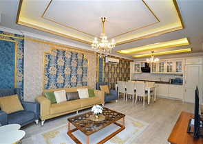 Luxuriöse 2+1-Wohnung mit Meerblick in einem Luxus-Komplex in Alanya