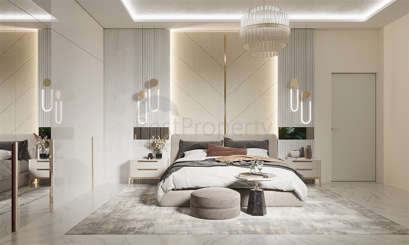 Das Projekt eines Komplexes von zweistöckigen Premium-Villen mit urheberrechtlich geschütztem Design