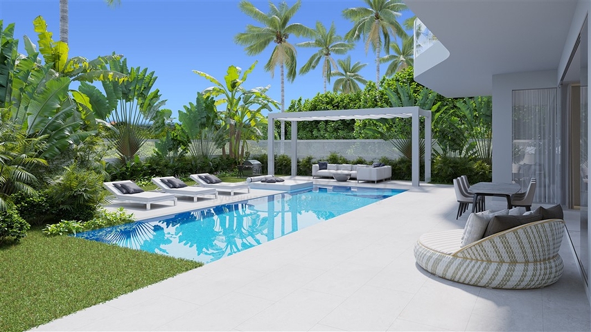 Das Projekt eines Komplexes von zweistöckigen Premium-Villen mit urheberrechtlich geschütztem Design