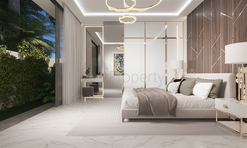 Das Projekt eines Komplexes von zweistöckigen Premium-Villen mit urheberrechtlich geschütztem Design