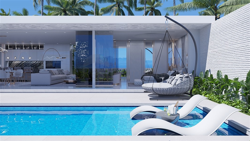 Luxuriöse Villen im kalifornischen Stil am Südhang von Bali