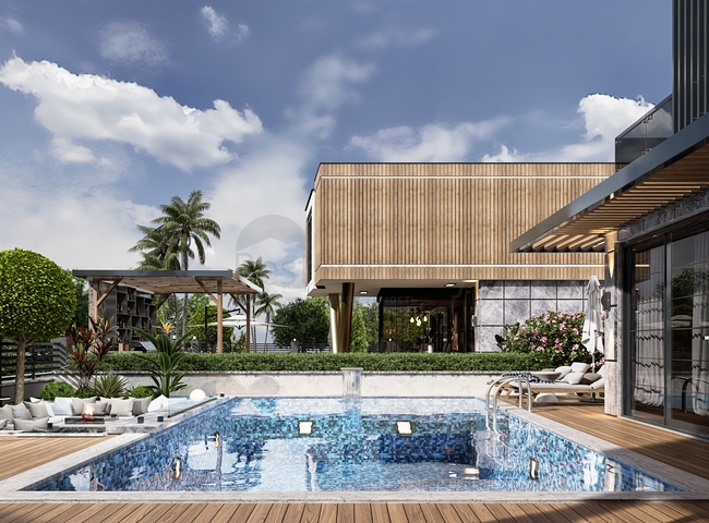 Neuer Komplex von freistehenden Villen am Meer