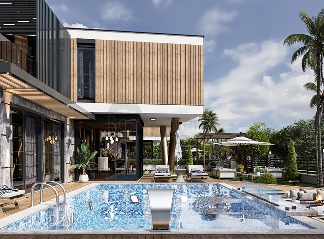 Neuer Komplex von freistehenden Villen am Meer