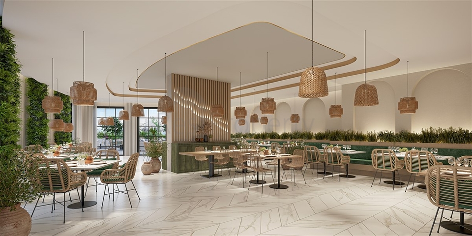 Der Komplex befindet sich in der Endphase des Baus, 150 Meter vom Meer entfernt