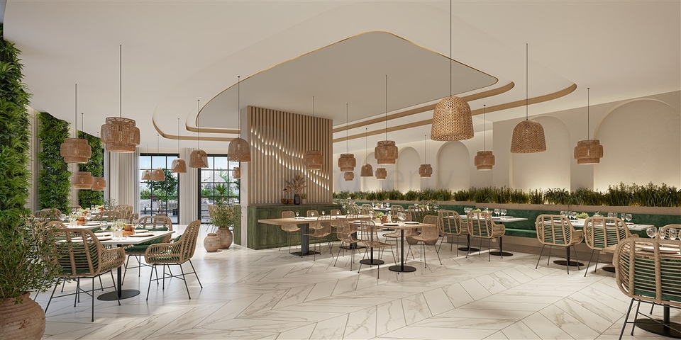 Der Komplex befindet sich in der Endphase des Baus, 150 Meter vom Meer entfernt