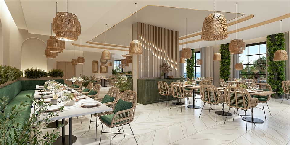 Der Komplex befindet sich in der Endphase des Baus, 150 Meter vom Meer entfernt