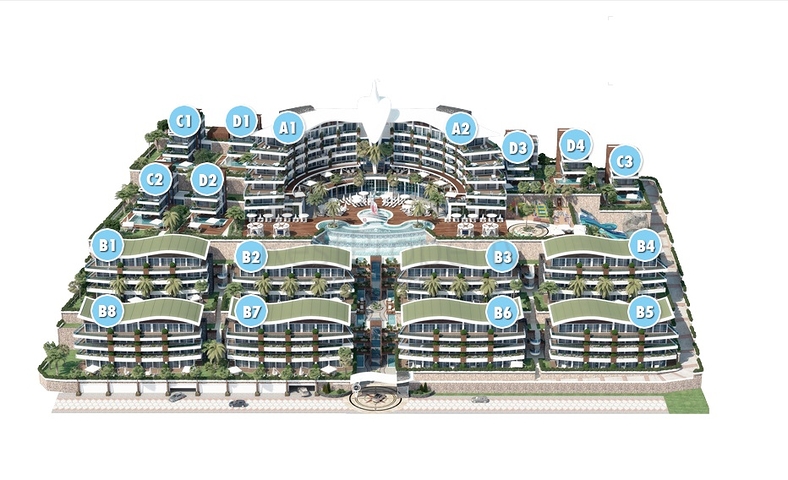 Luxuriöse Villen in einem einzigartigen Komplex