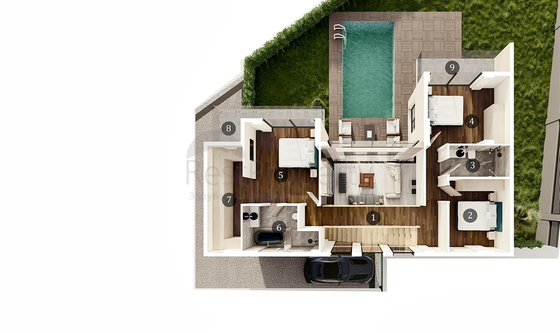 3+1- , 4+1- und 5+1-Villen in der Region Doshemealty - Antalya 