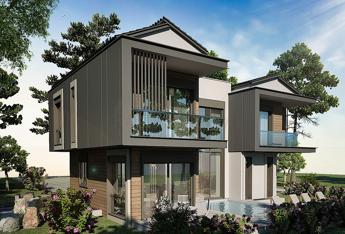 3+1- , 4+1- und 5+1-Villen in der Region Doshemealty - Antalya 