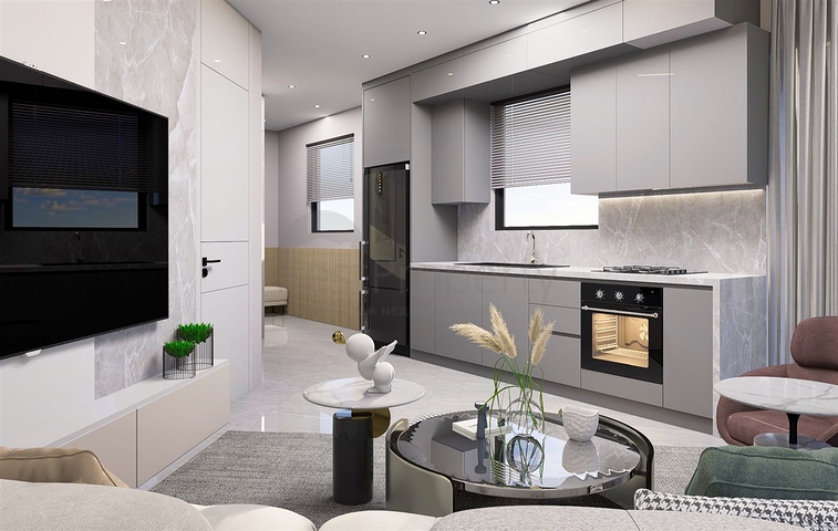 Apartments 2+1 Duplex in der Wohngegend von Persimmon - Antalya