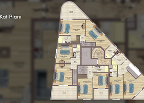 Apartments 2+1 Duplex in der Wohngegend von Persimmon - Antalya