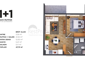 1+1 und 2+1 Wohnungen im Stadtteil Kepez - Antalya