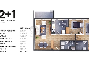 1+1 und 2+1 Wohnungen im Stadtteil Kepez - Antalya