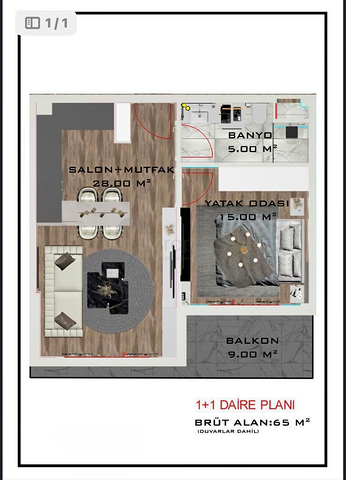 1+1 und 2+1 Wohnungen in Altyntasch - Antalya 