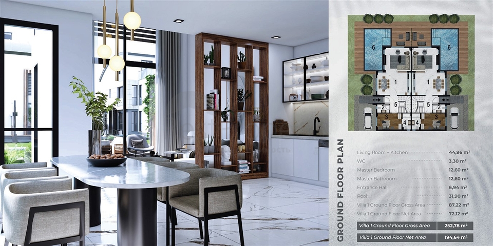 Villa mit 5+1 Grundriss in Side Antalya 