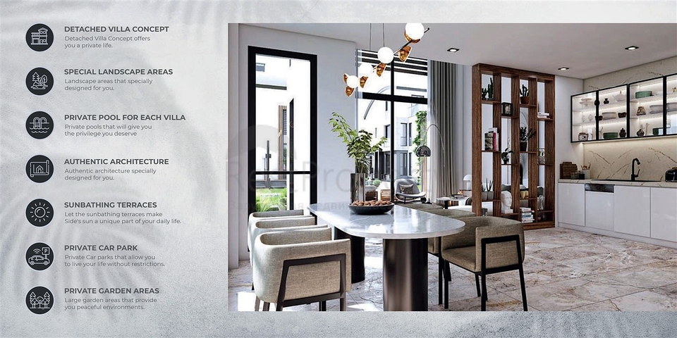 Villa mit 5+1 Grundriss in Side Antalya 