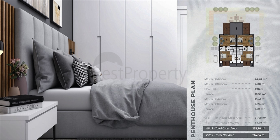 Villa mit 5+1 Grundriss in Side Antalya 