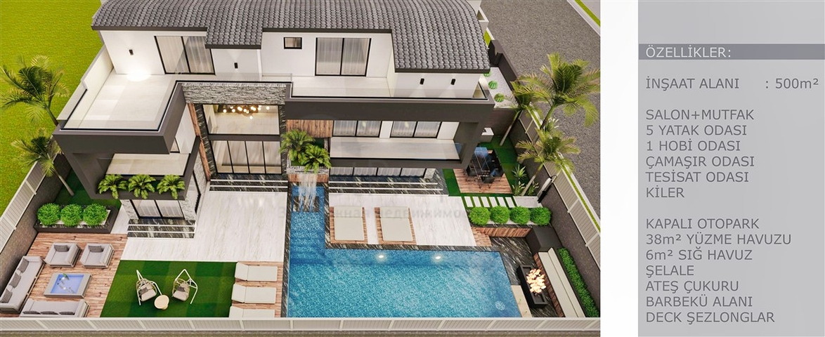 Villa mit 6+1 Grundriss in der Wohngegend Ermenek - Antalya