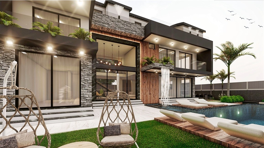 Villa mit 6+1 Grundriss in der Wohngegend Ermenek - Antalya