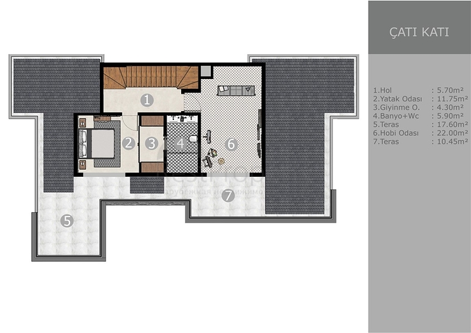 Villa mit 6+1 Grundriss in der Wohngegend Ermenek - Antalya
