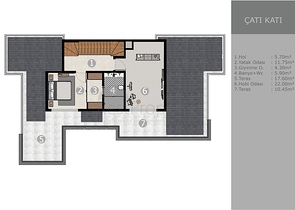 Villa mit 6+1 Grundriss in der Wohngegend Ermenek - Antalya