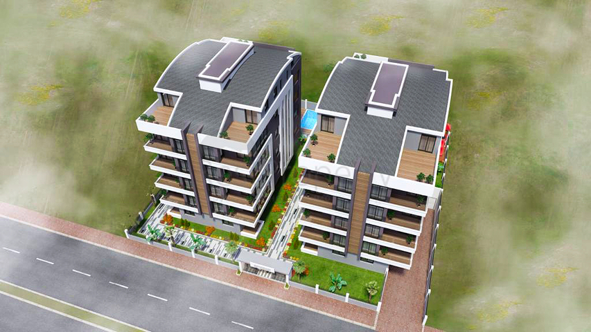 Wohnanlage im Zentrum von Antalya, in der Nähe des Meeres 