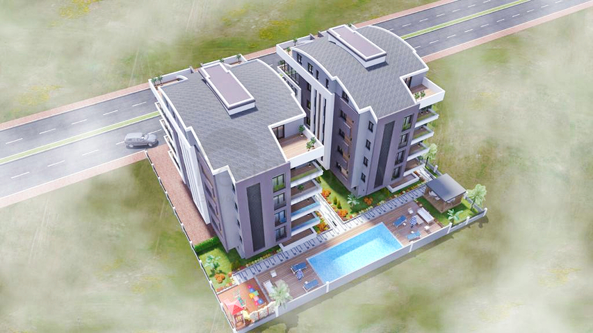 Wohnanlage im Zentrum von Antalya, in der Nähe des Meeres 