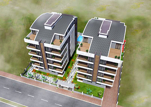 Wohnanlage im Zentrum von Antalya, in der Nähe des Meeres 