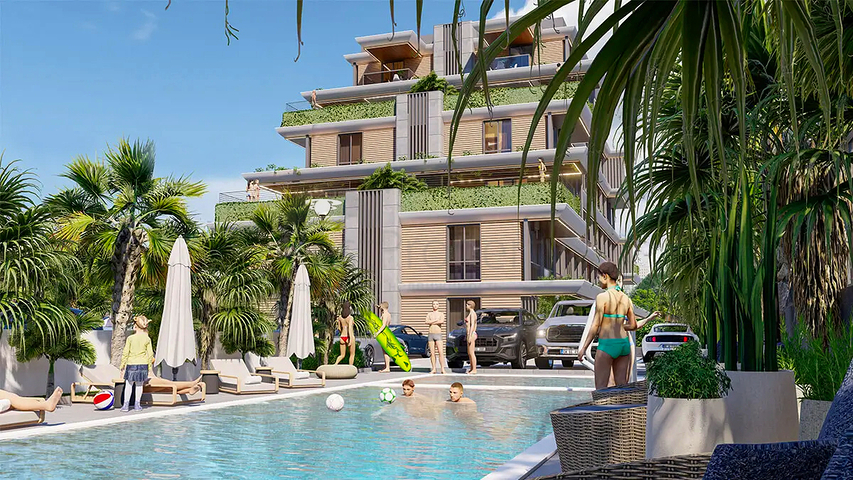 Apartments mit 1+1 Grundriss in Altyntas - Antalya 