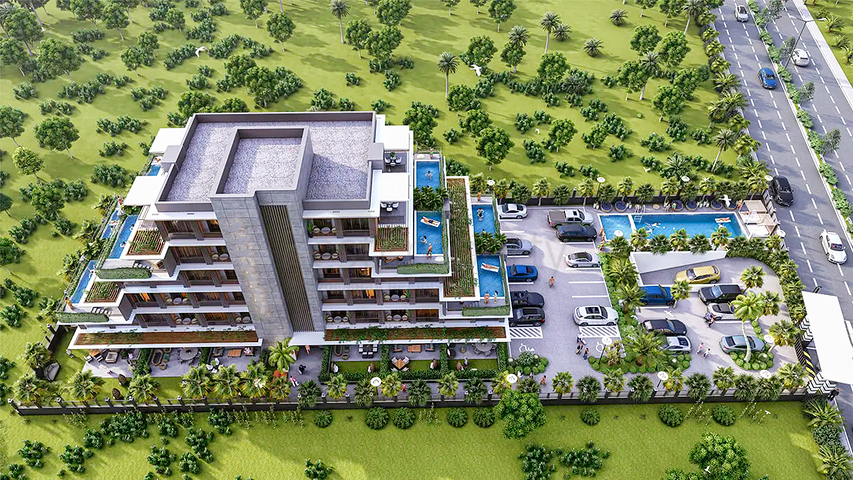 Apartments mit 1+1 Grundriss in Altyntas - Antalya 