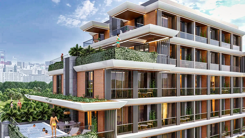Apartments mit 1+1 Grundriss in Altyntas - Antalya 