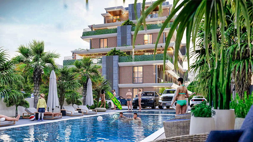 Apartments mit 1+1 Grundriss in Altyntas - Antalya 