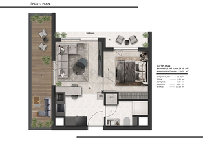Apartments mit 1+1 Grundriss in Altyntas - Antalya 