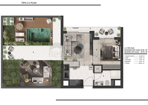 Apartments mit 1+1 Grundriss in Altyntas - Antalya 