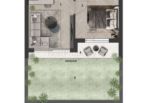 Apartments mit 1+1 Grundriss in Altyntas - Antalya 
