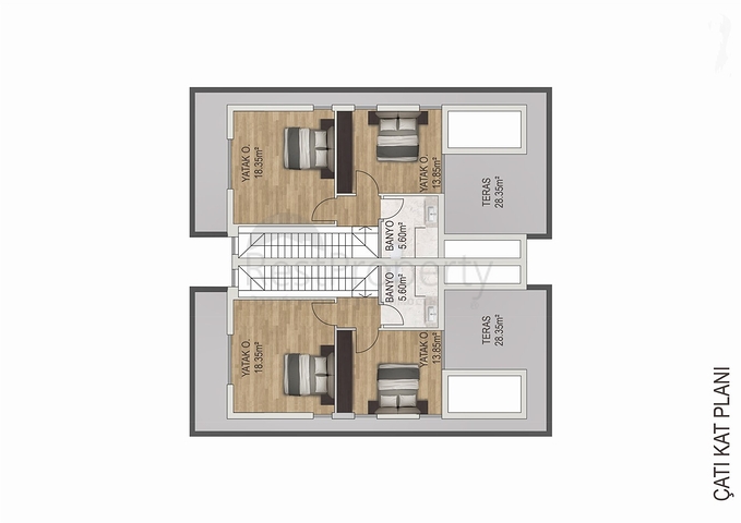 4+1-Villa im Stadtteil Ermenek - Antalya