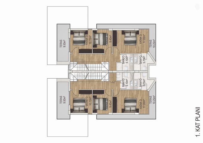 4+1-Villa im Stadtteil Ermenek - Antalya