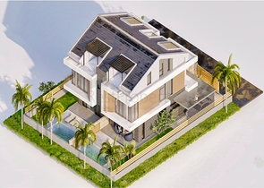 4+1-Villa im Stadtteil Ermenek - Antalya