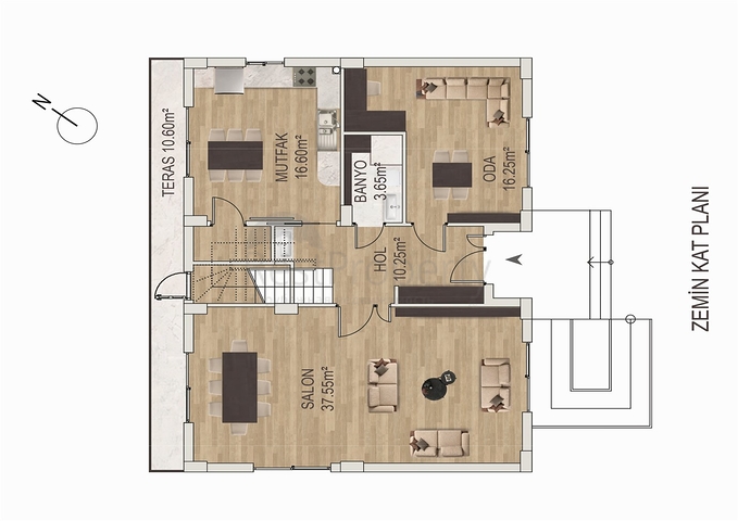 5+1-Villa im Stadtteil Ermenek - Antalya