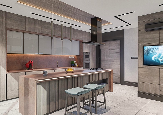 Villa mit 6+1 Grundriss in der Wohngegend Ermenek - Antalya