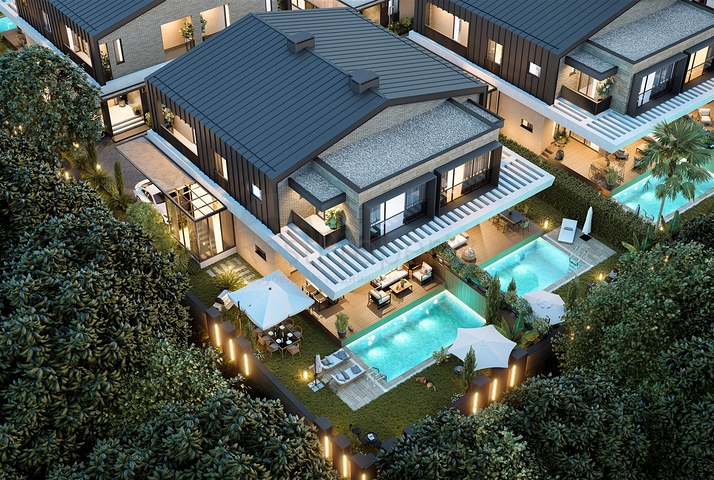 4+1-Villa in der Region Doshemealty - Antalya