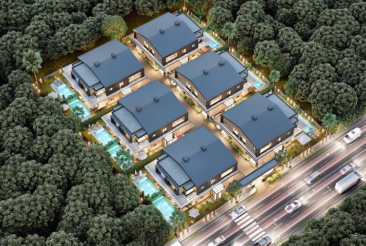 4+1-Villa in der Region Doshemealty - Antalya