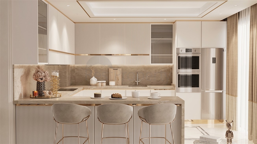 3+1- und 5+2-Villen im Wohnbezirk Güzelyurt - Antalya 