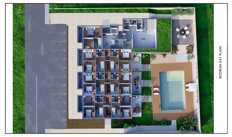 Investitionsprojekt im Wohnbezirk Güzelyurt - Antalya 