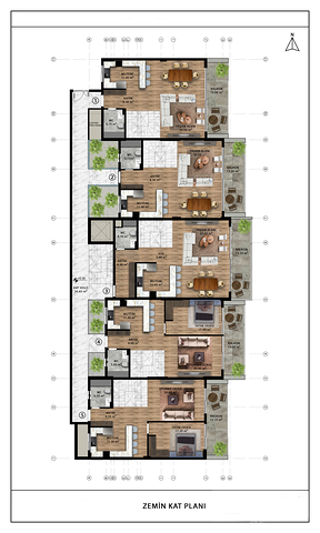 Investitionsprojekt im Wohnbezirk Güzelyurt - Antalya 