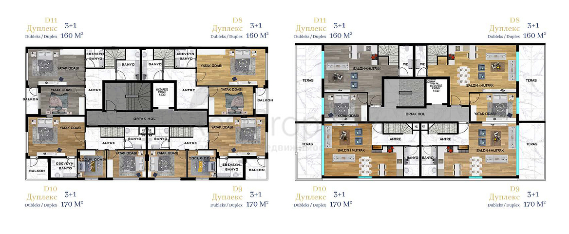 Exklusives Projekt im Wohnbezirk Gyursu - Antalya 