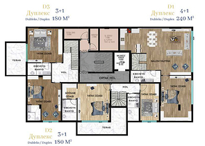 Exklusives Projekt im Wohnbezirk Gyursu - Antalya 