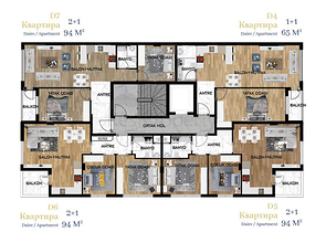 Exklusives Projekt im Wohnbezirk Gyursu - Antalya 