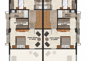 4+1-Villa in der Region Doshemealty - Antalya 