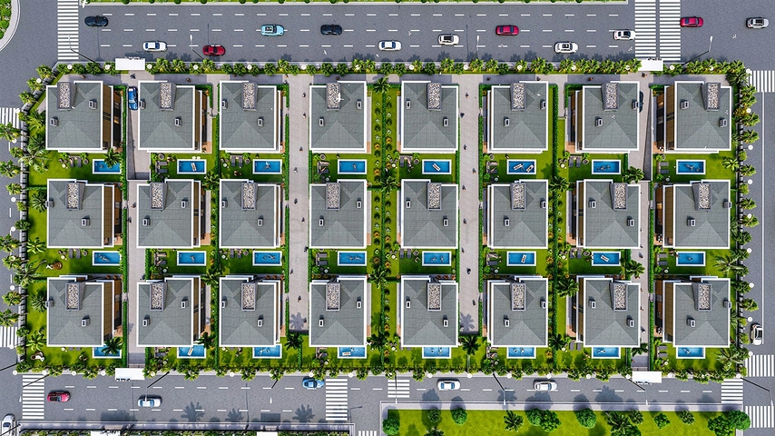 Investitionsprojekt einer Villa im Wohnbezirk Ermenek - Antalya 